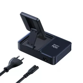 Baseus Nomos NH21 Qi2 Station de charge sans fil 160W 5-en-1 avec câble rétractable - noir