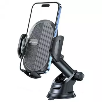 Support de voiture pour tableau de bord et pare-brise AWEI noir
