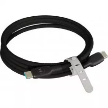 Câble USB-C vers USB-C en silicone Motorola 2m 100W 5A noir