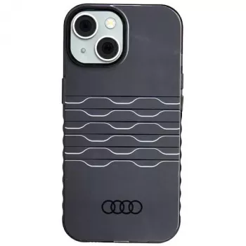Coque rigide MagSafe Audi IML pour iPhone 15 / 14 / 13 6,1 noire AU-IMLMIP15-A6/D3-BK