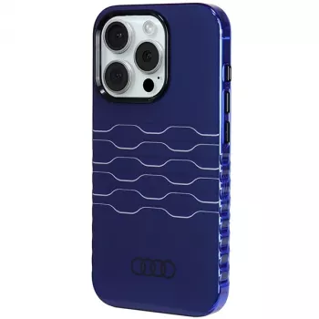 Coque rigide MagSafe Audi IML pour iPhone 15 Pro 6,1 pouces bleu marine