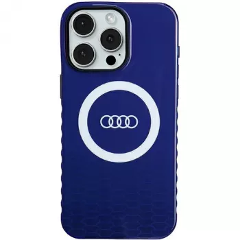 Coque rigide MagSafe Audi IML Big Logo pour iPhone 15 Pro Max 6,7 bleu marine AU-IMLMIP15PM-Q5/D2-BE