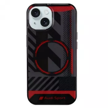 Coque rigide MagSafe Audi IML Sport pour iPhone 15 Plus / 14 Plus 6,7 pouces noire