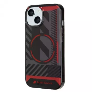 Coque rigide MagSafe Audi IML Sport pour iPhone 15 Plus / 14 Plus 6,7 pouces noire