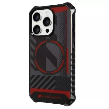 Coque rigide MagSafe Audi IML Sport pour iPhone 15 Pro Max 6,7 pouces noire
