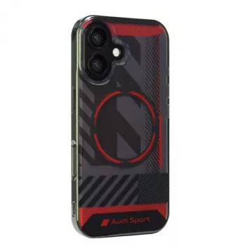 Coque rigide MagSafe Audi IML Sport pour Apple iPhone 16, 6,1 pouces, noire