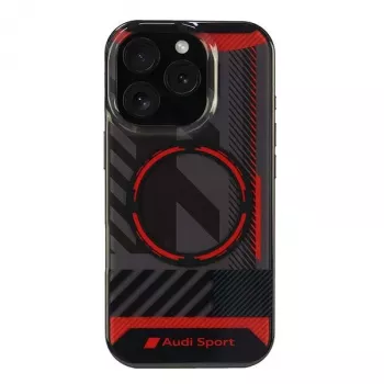 Coque rigide MagSafe Audi IML Sport pour Apple iPhone 16 Pro 6,3 pouces noire
