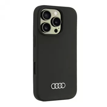 Coque rigide Audi en silicone pour Apple iPhone 16 Pro 6,3 pouces noire AU-LSRIP16P-Q3/D1-BK