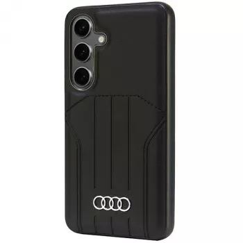 Coque rigide MagSafe Audi en similicuir pour Samsung Galaxy S24, noir
