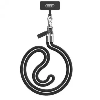 Cordon de téléphone universel Audi 120 cm 6 mm bandoulière noir AU-CBL8-R8/D1-BK