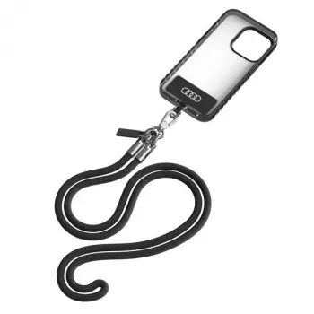 Cordon de téléphone universel Audi 120 cm 6 mm bandoulière noir AU-CBL8-R8/D1-BK