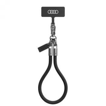 Cordon de téléphone universel Audi 28 cm 8 mm noir AU-HSL8-R8/D1-BK