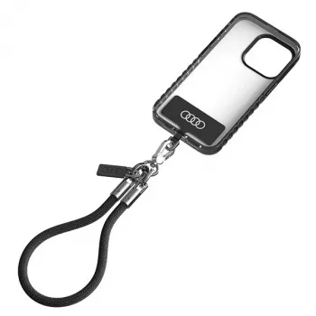 Cordon de téléphone universel Audi 28 cm 8 mm noir AU-HSL8-R8/D1-BK