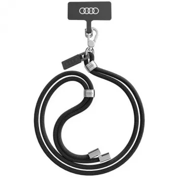 Cordon de téléphone universel Audi 120 cm 6 mm bandoulière noir AU-CBL6-R8/D1-BK