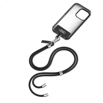 Cordon de téléphone universel Audi 120 cm 6 mm bandoulière noir AU-CBL6-R8/D1-BK
