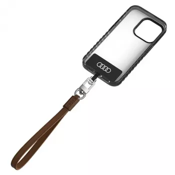 Cordon de téléphone universel Audi 28 cm 10 mm cuir marron AU-HSLSL-GT/D1-BN