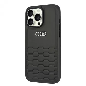 Coque rigide Audi en similicuir pour Apple iPhone 16 Pro Max 6,9 pouces - noir