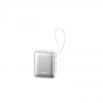Batterie externe Joyroom JR-PBF27 10000 mAh 22,5 W avec câbles USB-C et Lightning intégrés, blanche