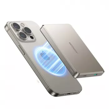 Batterie externe Joyroom JR-PBM08 Pro 22,5W 10000mAh avec charge sans fil 2x USB-C - Titane