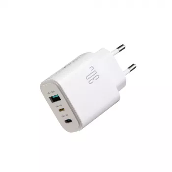 Chargeur secteur USB-C Joyroom JR-TG6 GaN 30W - Blanc