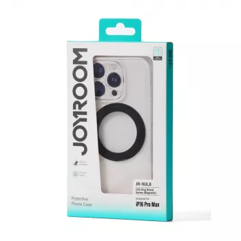 Coque ultra-fine MagSafe JOYROOM JR-16JL6 pour iPhone 16 Pro Max avec support annulaire rotatif à 360° - Noir