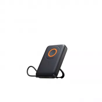 Batterie externe Joyroom JR-PBM02 22,5W 10000mAh 3-en-1 inductive magnétique compatible MagSafe avec câble intégré - Noir