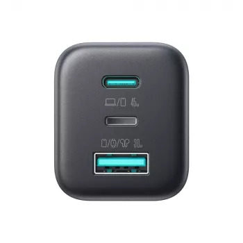 Chargeur secteur USB-C Lightning USB-A Joyroom JR-TO1 GaN 45W - Noir