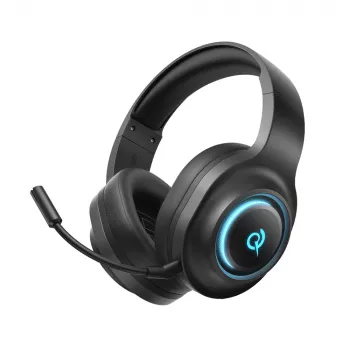 Casque gaming filaire QCY V200 Pro avec son surround virtuel 7.1 et microphone détachable - Noir