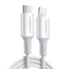 Câble UGREEN US171 USB-C vers Lightning 3 A 0,25 m, blanc
