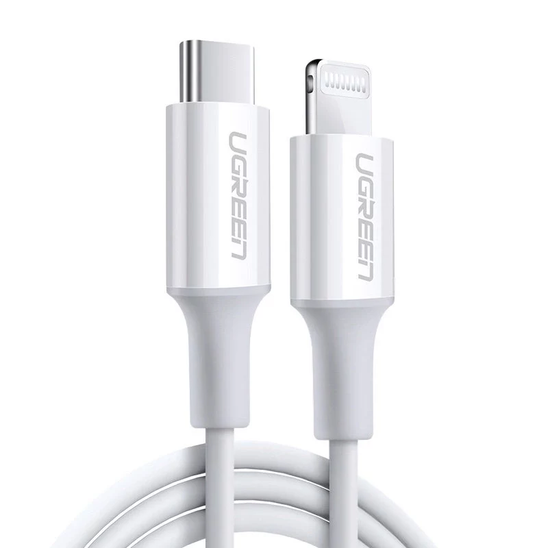 Câble UGREEN US171 USB-C vers Lightning 3 A 0,25 m, blanc