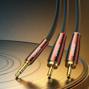 Câble audio UGREEN 2x RCA (Cinch) vers 3,5 mm, 2 m, noir