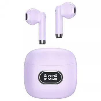 Écouteurs true wireless Bluetooth 5.3 USAMS IA II Series, violets, TWS, intra-auriculaires, IPX4, 28h d'autonomie, USB-C