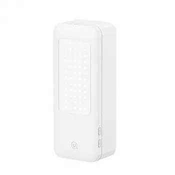 Support de téléphone multifonction USAMS avec anneau lumineux LED, blanc, ZB26501 (US-ZB265)