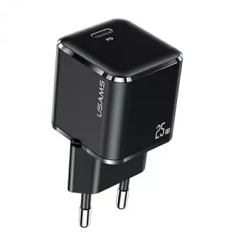 Chargeur rapide USAMS T42 Mini 25W USB-C PD3.0 (tête seule) noir CC140TC01