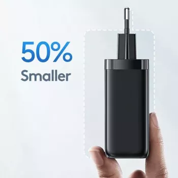 Chargeur mural USAMS T47 65W PD charge rapide Super Si avec 1x USB-C et 1x USB-A, blanc (CC153TC02)