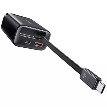 Chargeur mural USAMS Xiang Series CC296 30W avec USB-C et USB-A, noir
