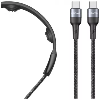 Câble USB-C USAMS SJ759 U89 100W charge rapide avec masseur, 1,2m, noir