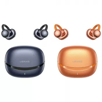Écouteurs TWS à clip USAMS R03 Echo, Bluetooth 6.0, bleu