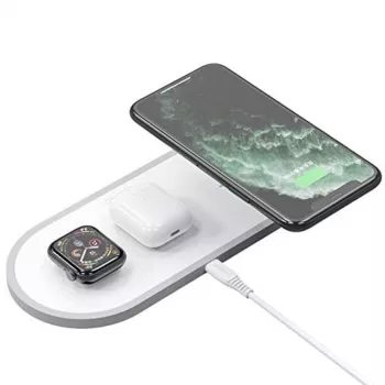 Station de charge sans fil 3-en-1 DUDAO A11 10W blanche
