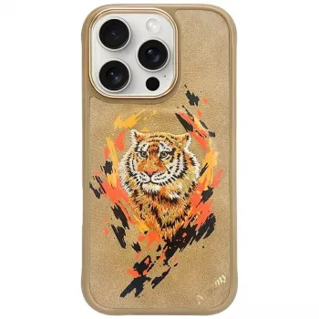Coque MagSafe Nimmy Tygrys pour iPhone 16 Pro brun clair