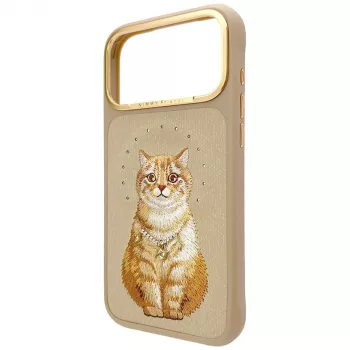 Coque MagSafe NIMMY Lucky Fashion Cat pour Apple iPhone 17 Pro - marron