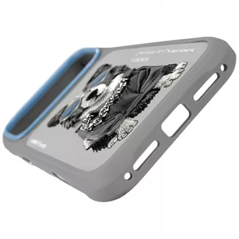 Coque Nimmy Glasses Cool Dog pour Apple iPhone 17 Pro, grise