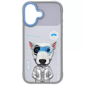 Coque Nimmy Cool&Cute 2.0 Dog pour iPhone 17, grise
