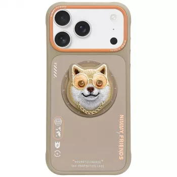 Coque MagSafe Nimmy Glasses Cool Dog pour Apple iPhone 17 Pro - beige