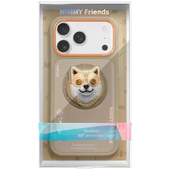 Coque MagSafe Nimmy Glasses Cool Dog pour Apple iPhone 17 Pro - beige