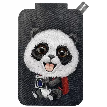 Support porte-téléphone magnétique Nimmy New Big-Eye Cute Pets 2.0 Panda, noir