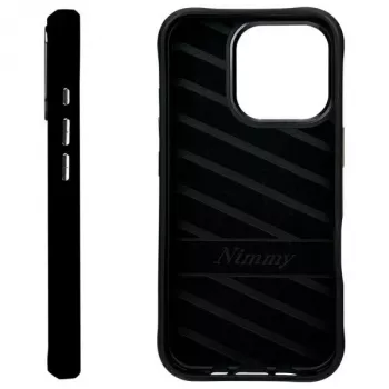 Coque Nimmy Big Eyed Pet 2.0 Panda pour Apple iPhone 16 Pro 6,3 inch, noire