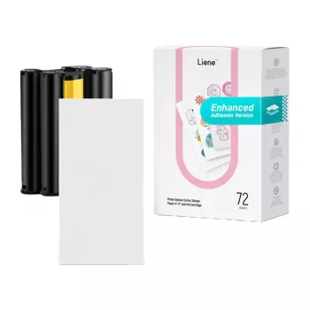 Liene PixCut papier imprimante 4x7 pouces 72 feuilles papier photo brillant