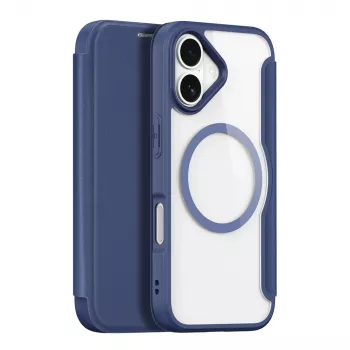 Étui portefeuille DUXDUCIS Skin X Pro pour Apple iPhone 17 Air avec MagSafe et emplacement pour carte - bleu