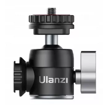 ULANZI U-60 rotule mini avec deux supports de griffe froide, filetage 1/4 pouce, alliage d'aluminium, charge 1,5 kg, noir